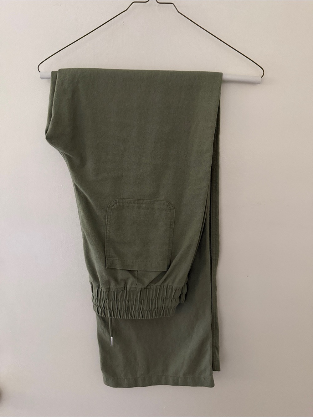 Men's Olive Drawstring Cargo Joggers
